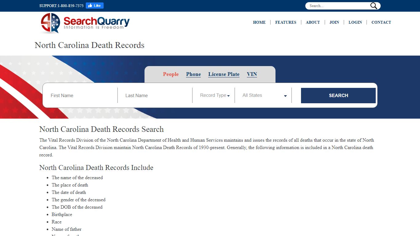 Free North Carolina Death Records | Enter a Name to View Death Records